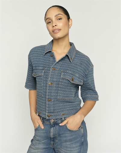 Mos Mosh - MMEbba Bobble Jakke - Blue